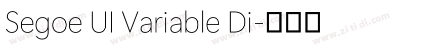 Segoe UI Variable Di字体转换